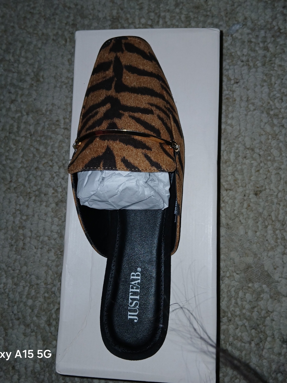 JUSTFAB 🐅Tiger Print🐅 Brown Slip-On Mule